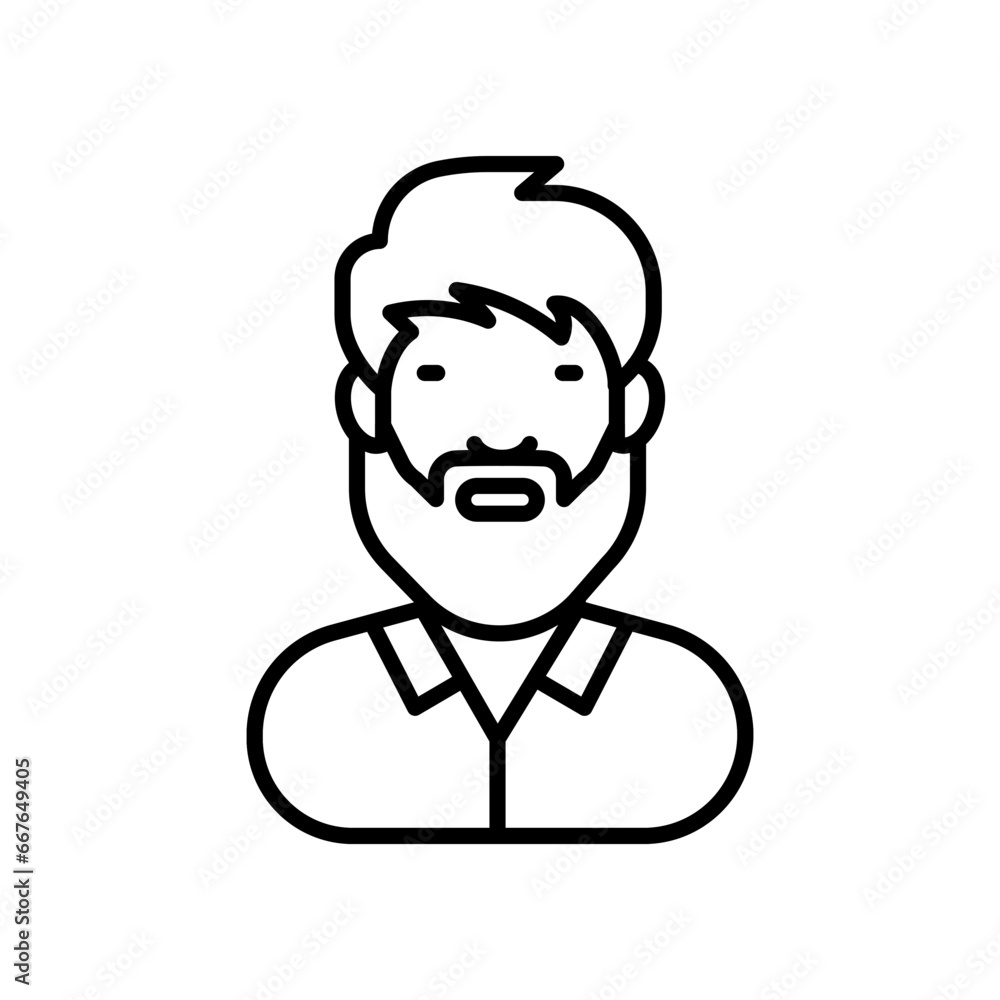 Hipster icon in vector. Illustration Hipster icon in vector. Illustration