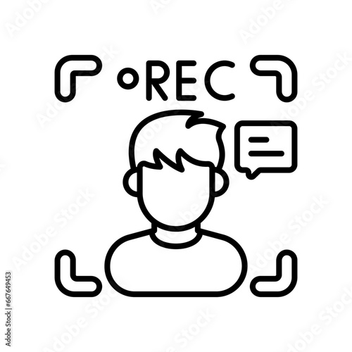 Video Recording icon in vector. Illustration