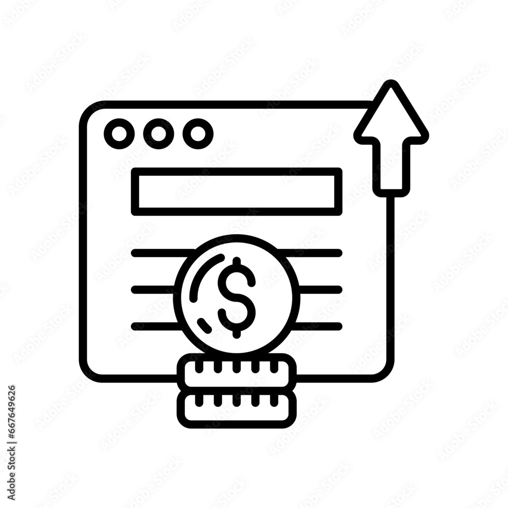 Income icon in vector. Illustration Income icon in vector. Illustration