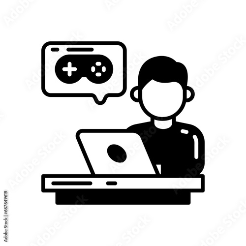 Game Blogger icon in vector. Illustration