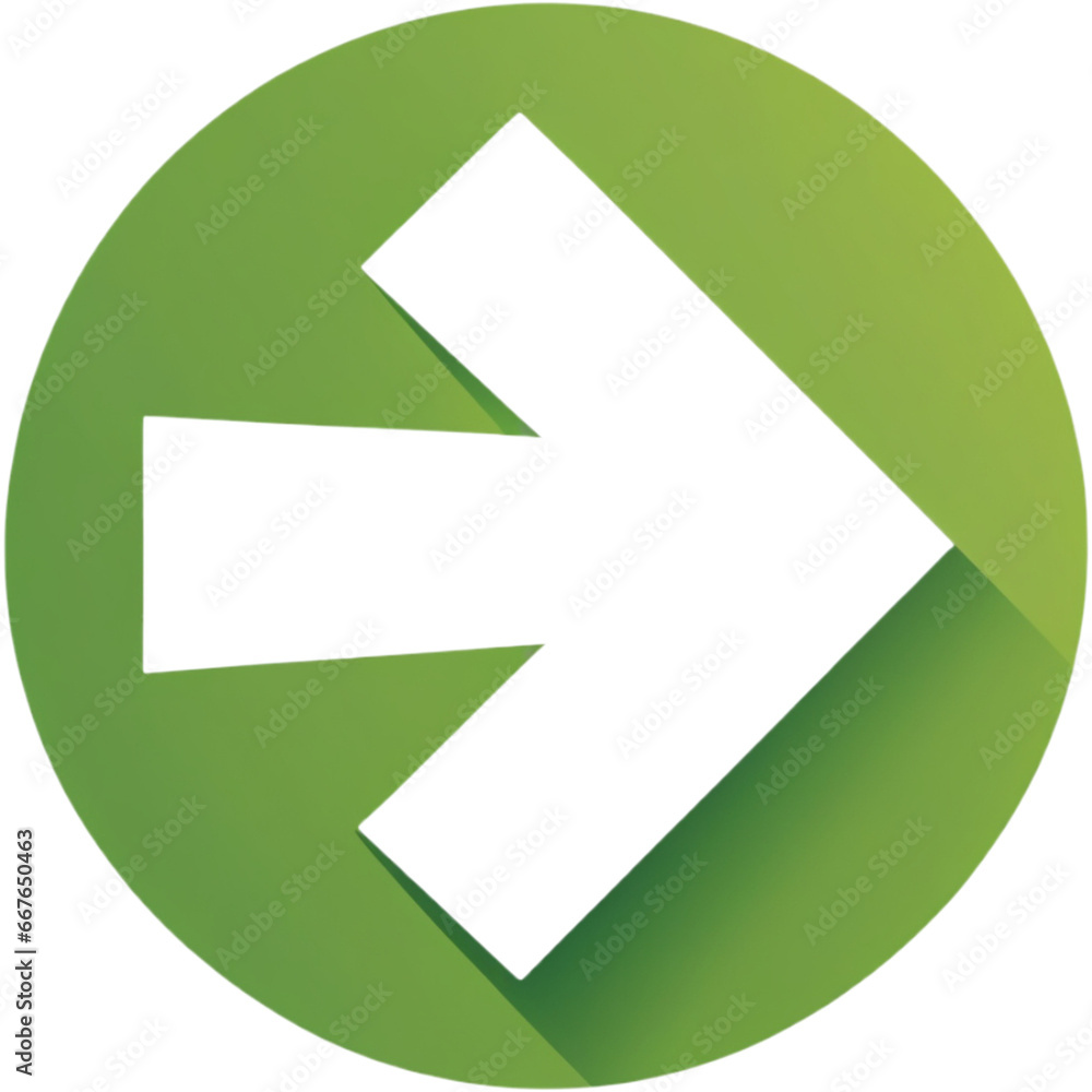 Green directional arrow sign Green directional arrow sign