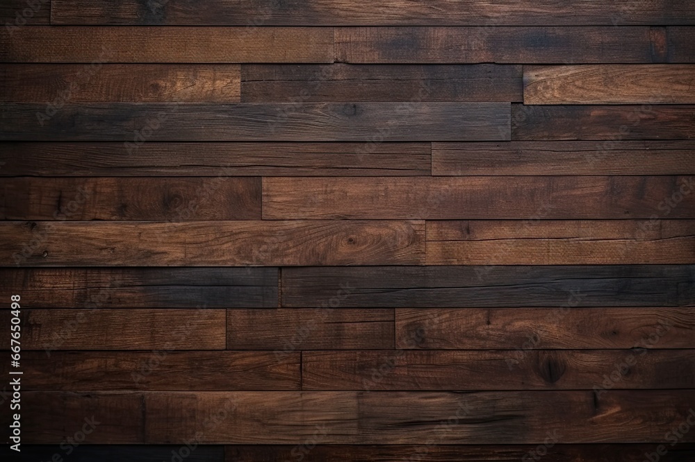Naklejka premium Old dark rustic wood floor planks.