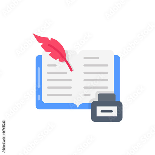 Literature icon in vector. Illustration