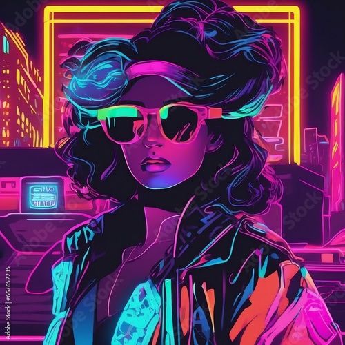 girl in the neon night