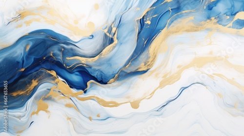 marbling texture in blue, gold, and white offers an opulent, high-quality look.