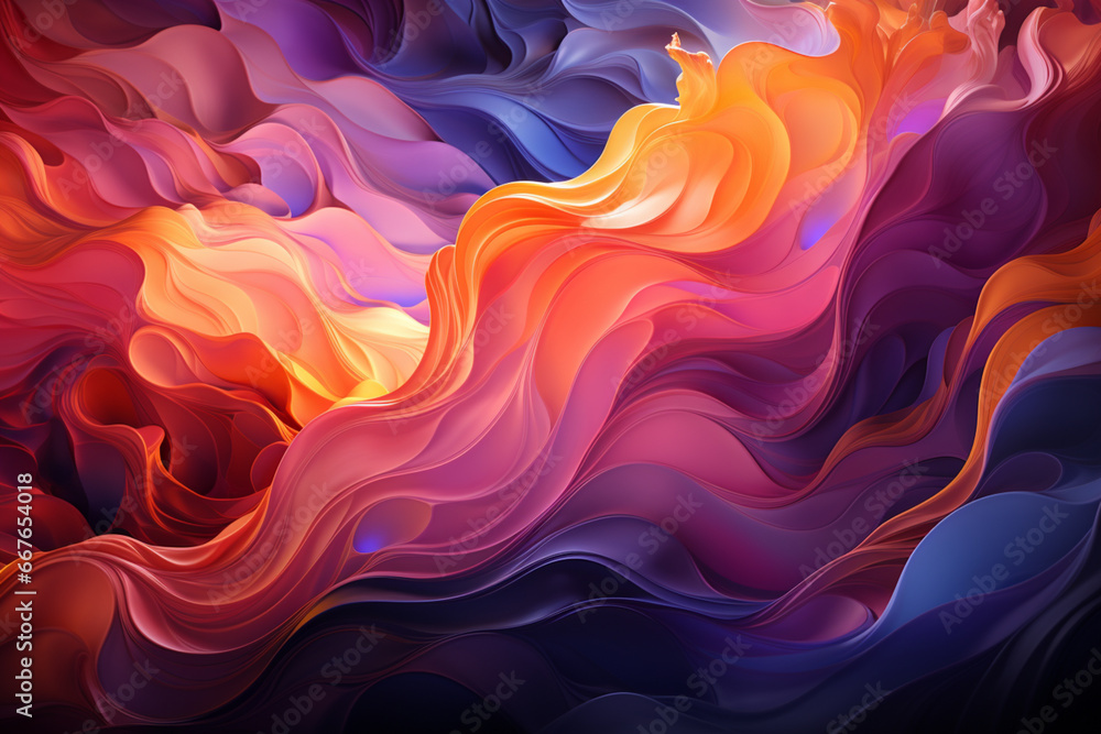 Obraz premium A captivating image of a flowing river, with abstract waves and ripples representing the continuous and fluid nature.