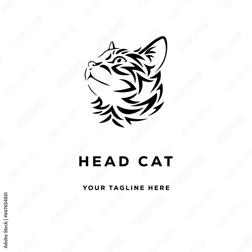 cat head logo silhouette cat head logo silhouette
