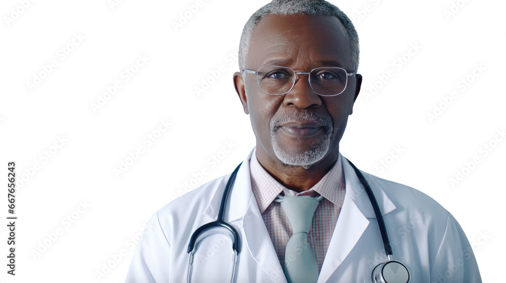 Portrait of a senior African American male doctor Portrait of a senior African American male doctor