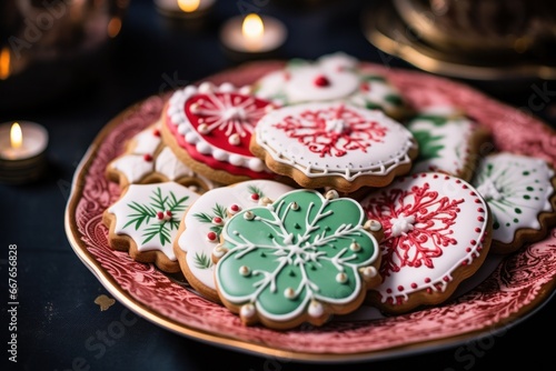 Christmas cookies on a plate © Roman