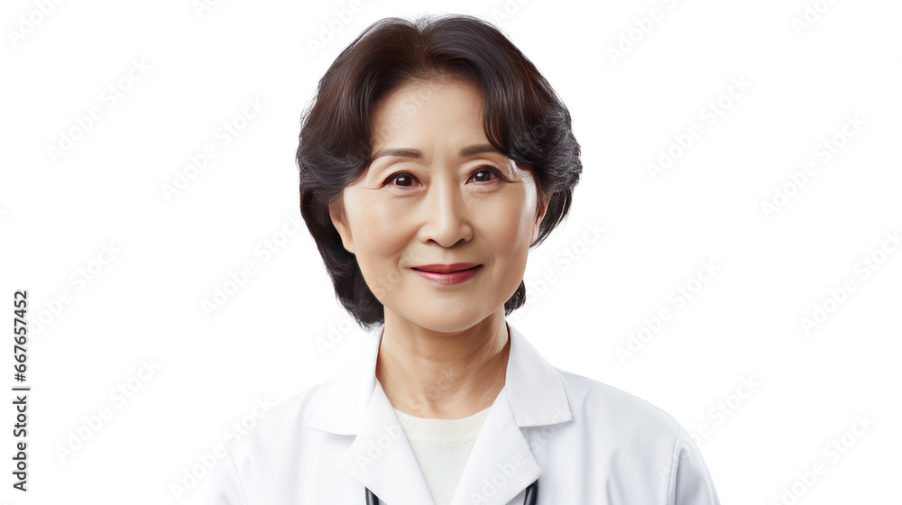 Portrait of a senior Asian female doctor Portrait of a senior Asian female doctor