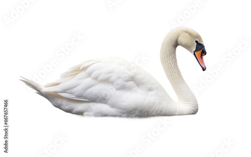 Swan Elegance on Transparent background