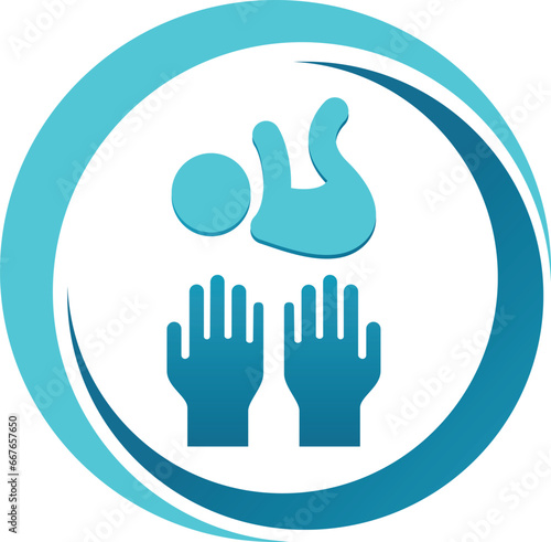 Kreißsaal, Hebamme, Kinderbetreuung, Kindergarten, Säugling, Baby - Logo, Icon, Symbol