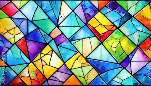 Stained Glass Texture of Colorful Stone