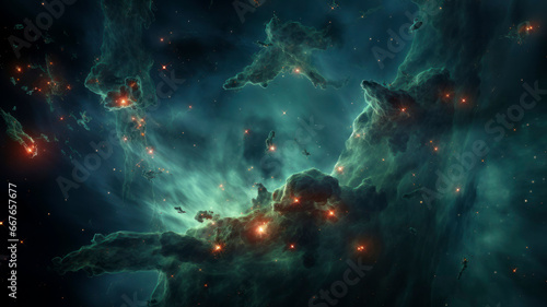 pillars of creation shot with a telescope, photorealism