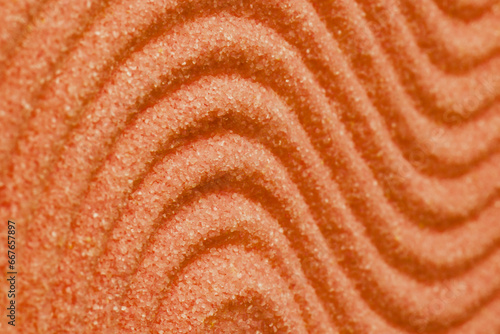 Diagonal composition of sand waves, bright orange tone image
