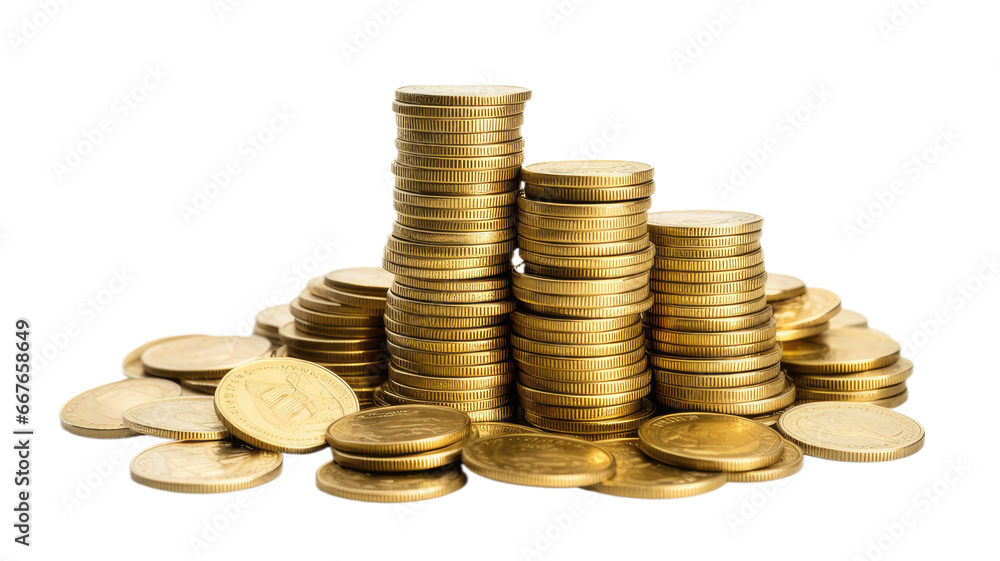 Lots of coins piled up Lots of coins piled up