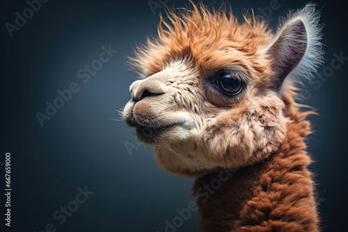 Close up portrait of an alpaca © Venka