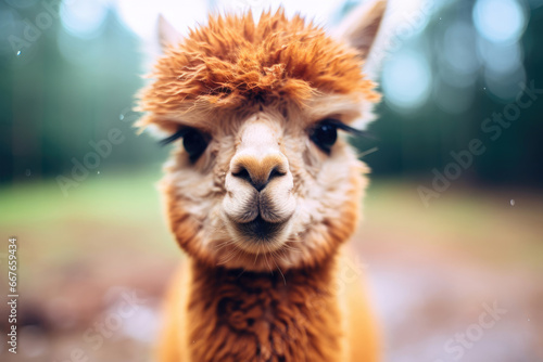 Close up portrait of an alpaca © Veniamin Kraskov