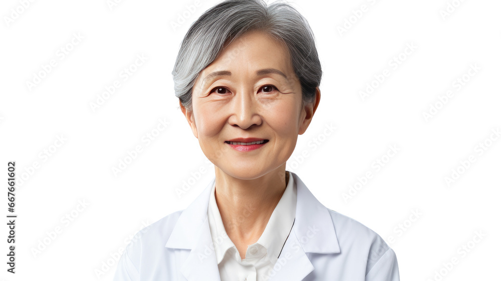 Portrait of a senior Asian female doctor Portrait of a senior Asian female doctor