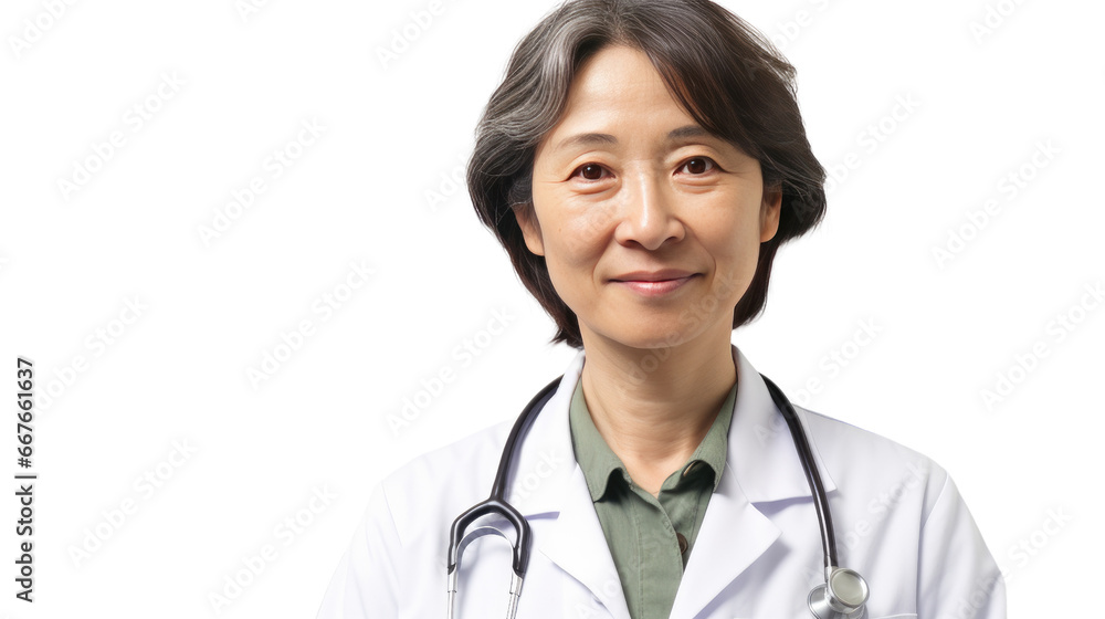 Portrait of a senior Asian female doctor Portrait of a senior Asian female doctor