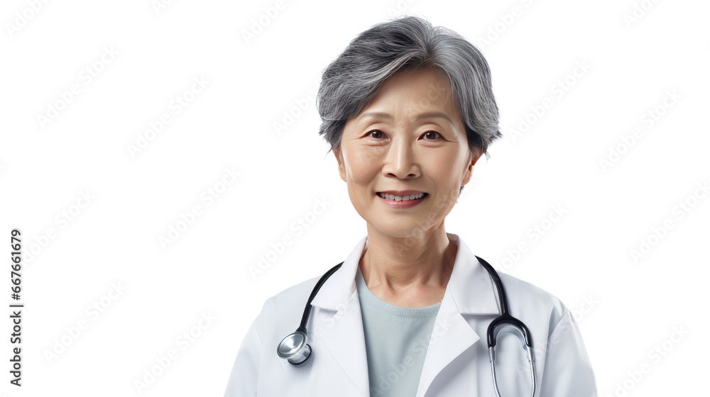 Portrait of a senior Asian female doctor Portrait of a senior Asian female doctor