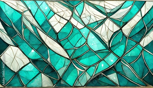 Stained Glass Texture of Turquoise Stone