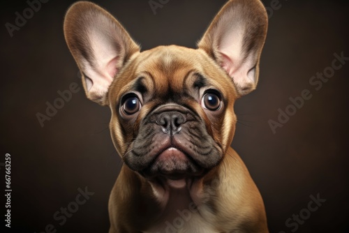 Cute french bulldog. Cute animal adorable. Generate Ai © juliars