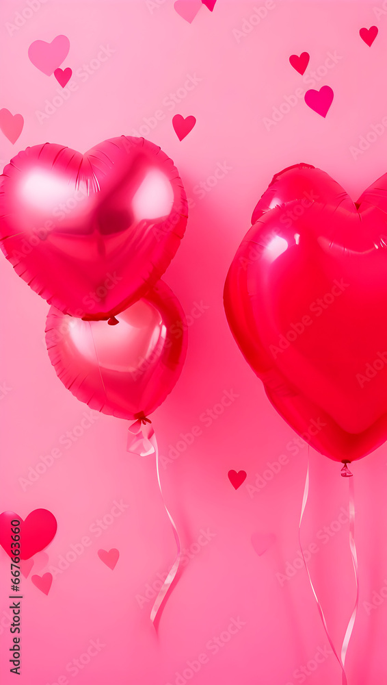 pink heart balloons, birthday, decoration, valentine's day, party, celebration