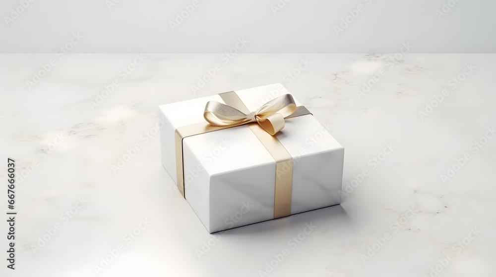 Obraz premium Gift box with bow isolated on background