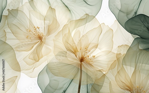 Transparent see through flowers art wallpaper. © hugo