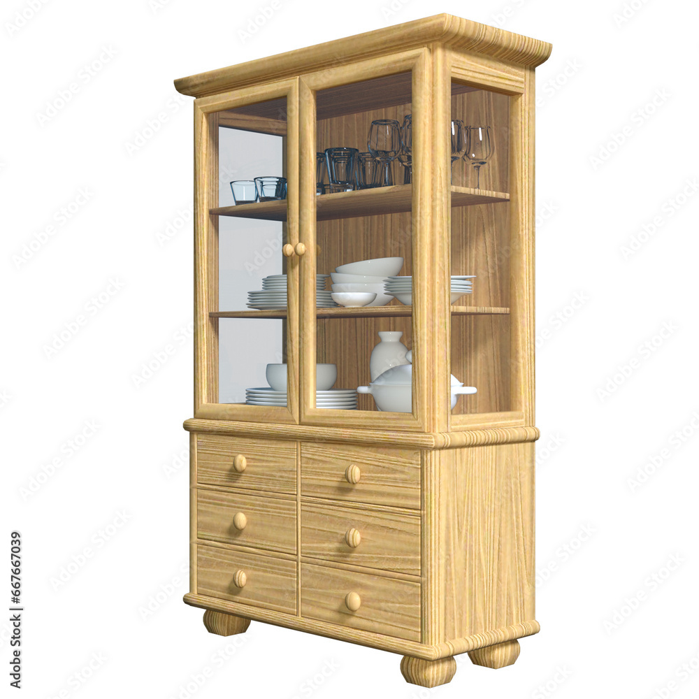 Timeless Elegance : 3D Rendered Antique Wooden Cabinet Timeless Elegance : 3D Rendered Antique Wooden Cabinet