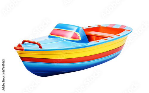 A Vivid and Lifelike Paddleboat on transparent background