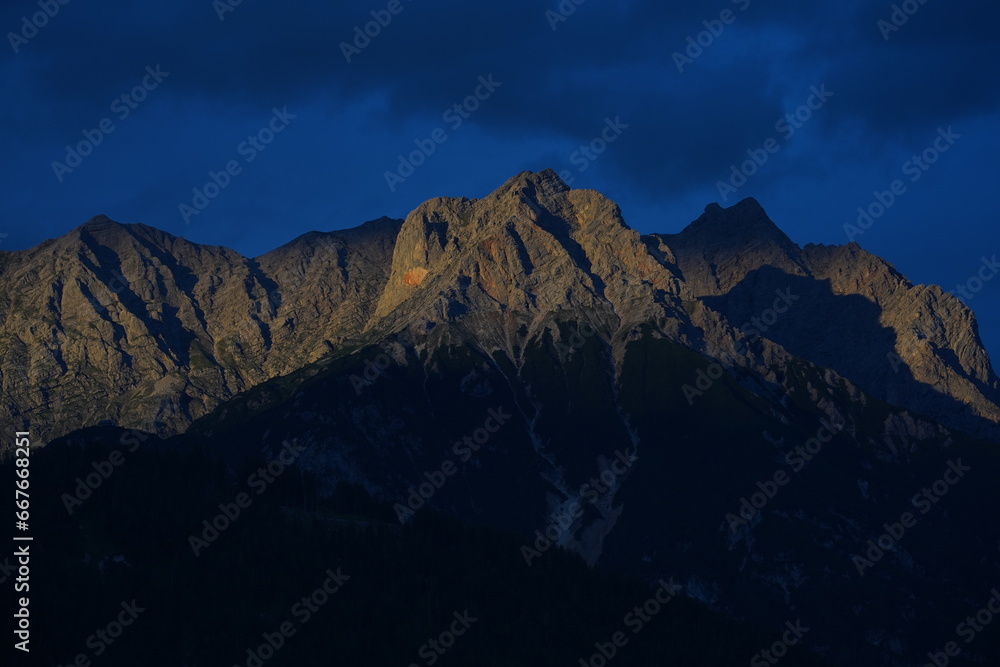 Fototapeta premium mystic landscape and mountains in the morning