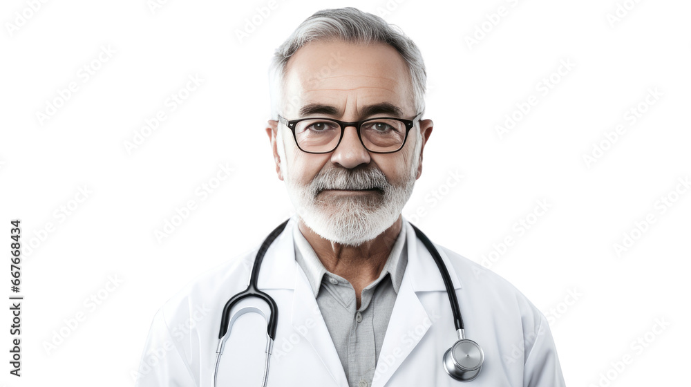Portrait of a senior Caucasian male doctor Portrait of a senior Caucasian male doctor