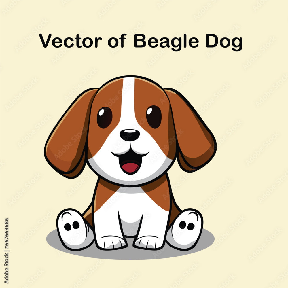 Vector of Beagle Dog Vector of Beagle Dog