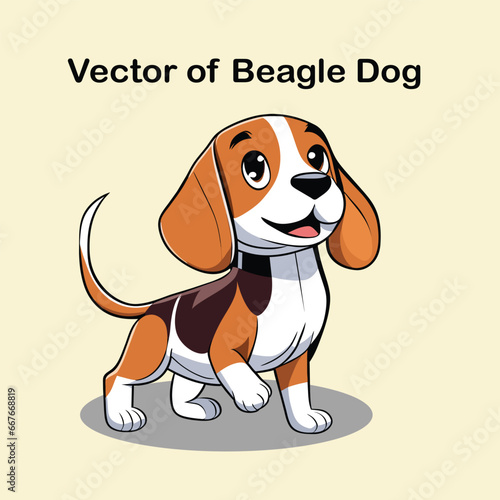 Vector of Beagle Dog