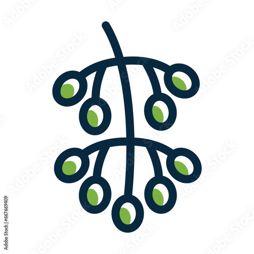 Hackberry Vector Thick Line Filled Dark Colors
