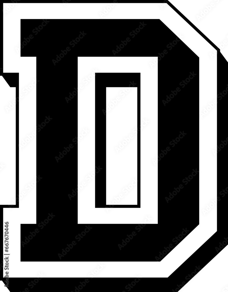 D letter of the alphabet College Alphabet Varsity American Football Alphabet Sports D letter of the alphabet College Alphabet Varsity American Football Alphabet Sports