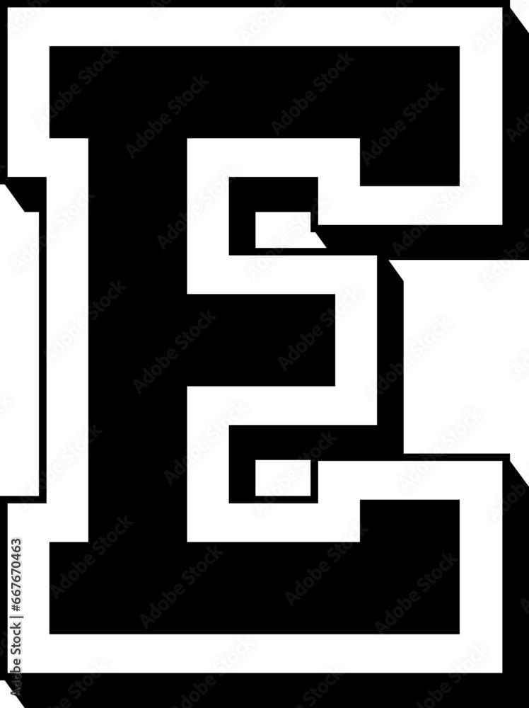 E letter of the alphabet College Alphabet Varsity American Football Alphabet Sports E letter of the alphabet College Alphabet Varsity American Football Alphabet Sports