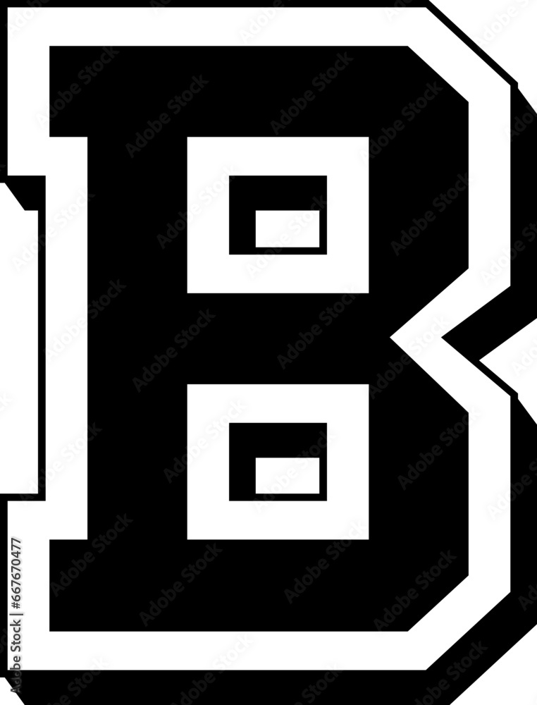 Φωτογραφία B letter of the alphabet College Alphabet Varsity American Football Alphabet Spo