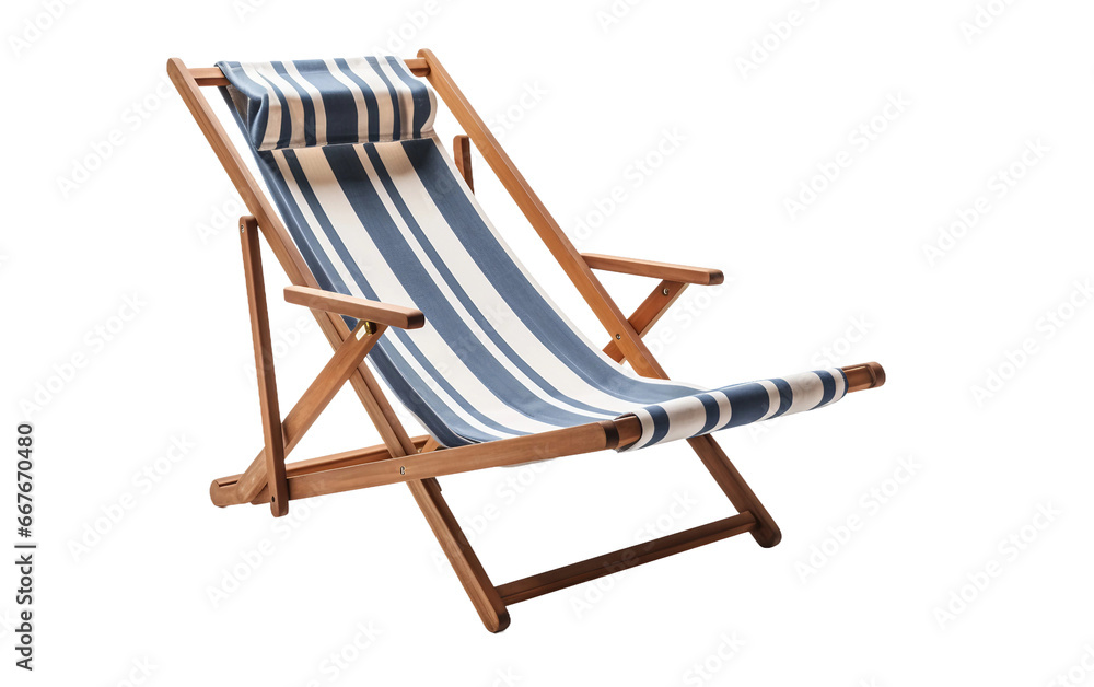 Relaxing Deck Chair Design on Transparent Background