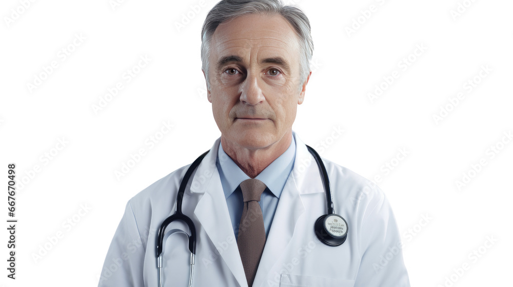 Fototapeta premium Portrait of a senior Caucasian male doctor