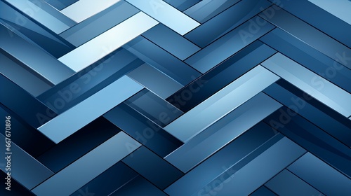 Layered Blue Geometric Panels Intersecting in Modern Abstract Architectural Design Inspiration