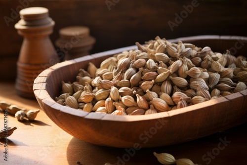 Pungent Dry cardamom seeds. Spice organic. Generate Ai