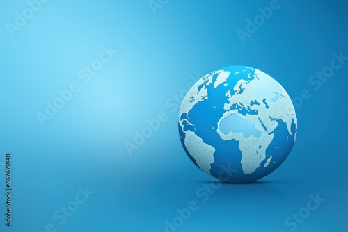 Detailed Earth globe paper. Global planet ecology. Generate Ai