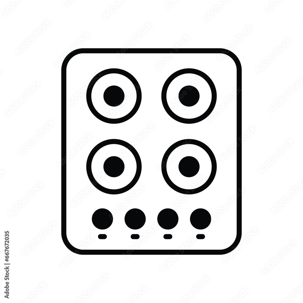 Electric stove icon isolate white background vector stock illustration Electric stove icon isolate white background vector stock illustration