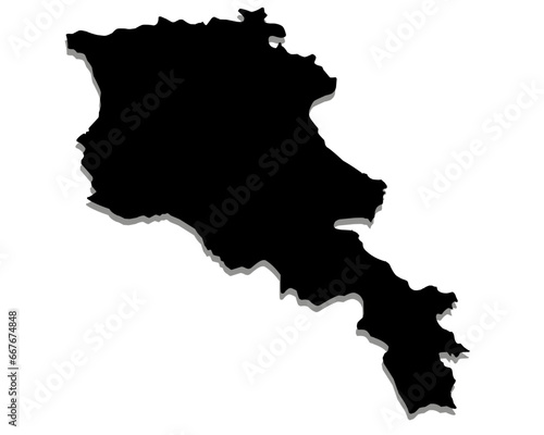 Armenian map silhouette photo