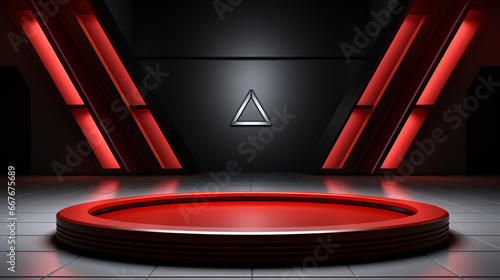 blank podium display image with sporty and energetic
