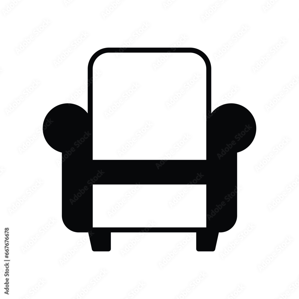 Sofa icon isolate white background vector stock illustration Sofa icon isolate white background vector stock illustration