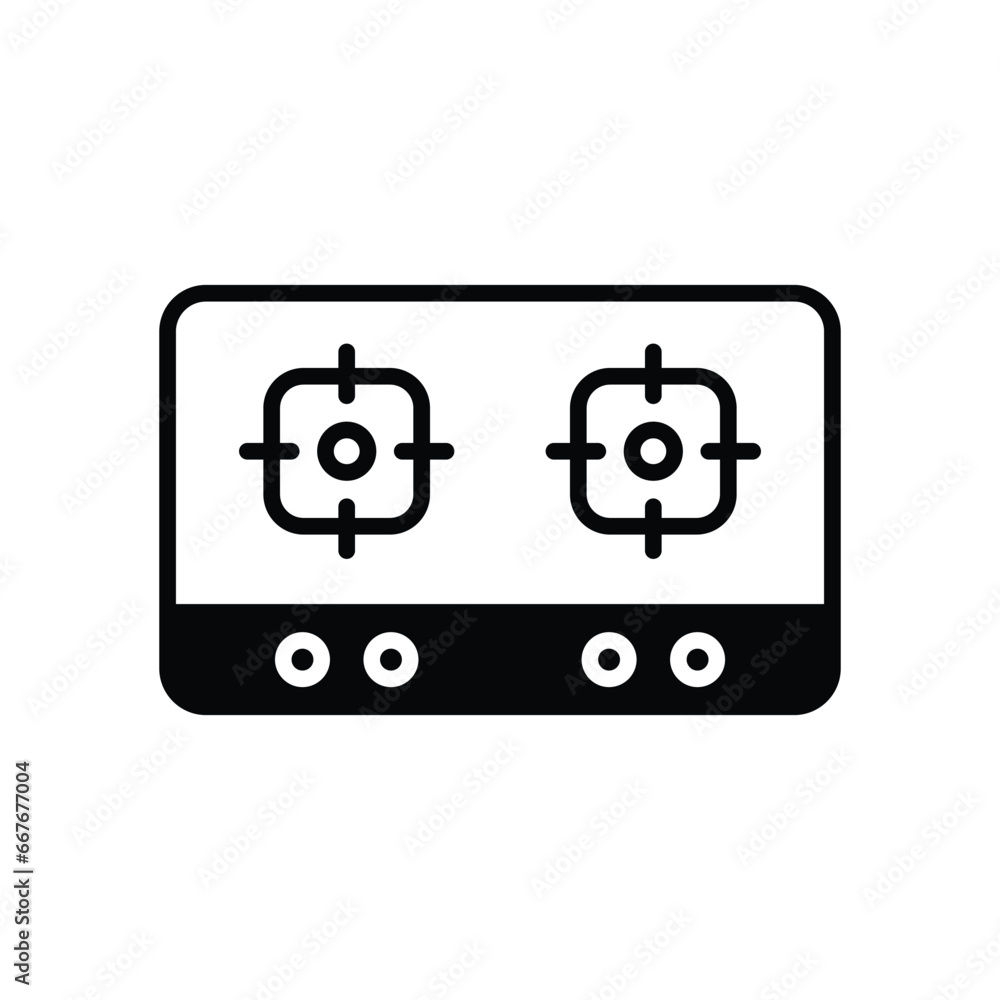 Cooktop icon isolate white background vector stock illustration Cooktop icon isolate white background vector stock illustration